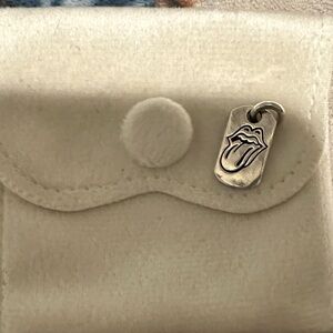 Chrome Hearts Silver Rolling Stone Necklace Charm